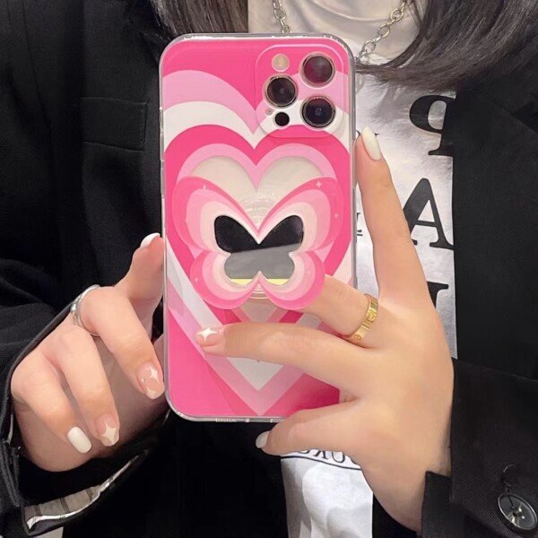 Color Butterfly Stand Silicone Phone Case – Image 4