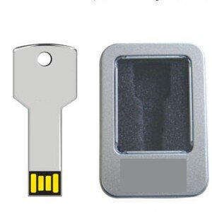 The supply of tin metal key U disk laser logo custom gift USB key flash memory bank