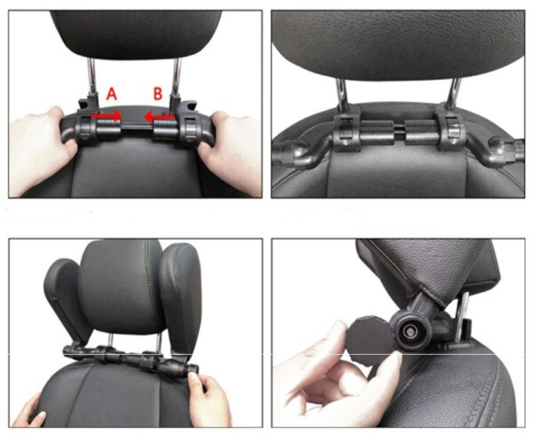 Car headrest pillow Sleep Adjustable Side Car Soft Travel Seat Headrest Auto Leather Support Neck Pillow Cushion car accessories – Image 7