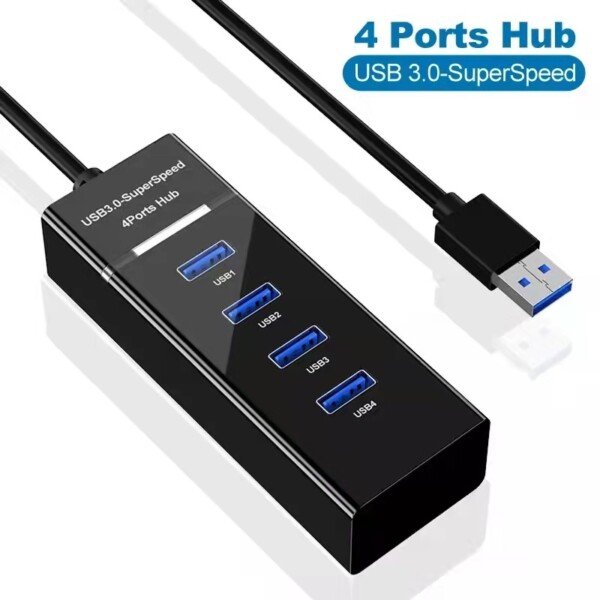 4 In 1 2.0 3.0 USB HUB Splitter High Speed Multi Splitter USB Adapter Expander Cable For Desktop PC Laptop Adapter USB HUB – Image 2