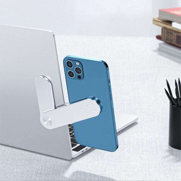 Laptop Phone Holder, Adjustable Laptop Side Mount Clip, Magnetic Laptop Monitor Mount, Computer Laptop Cellphone Stand Foldable Aluminum Expansion Bracket Tablet Clip For Dual Screen – Image 10