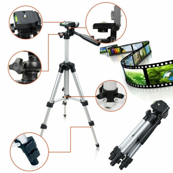 Professional Camera Tripod Stand Holder Mount For Cell Phone, Portable Tripod, Mobile Phone Live Stream Holder, Camera Tripod – Image 4