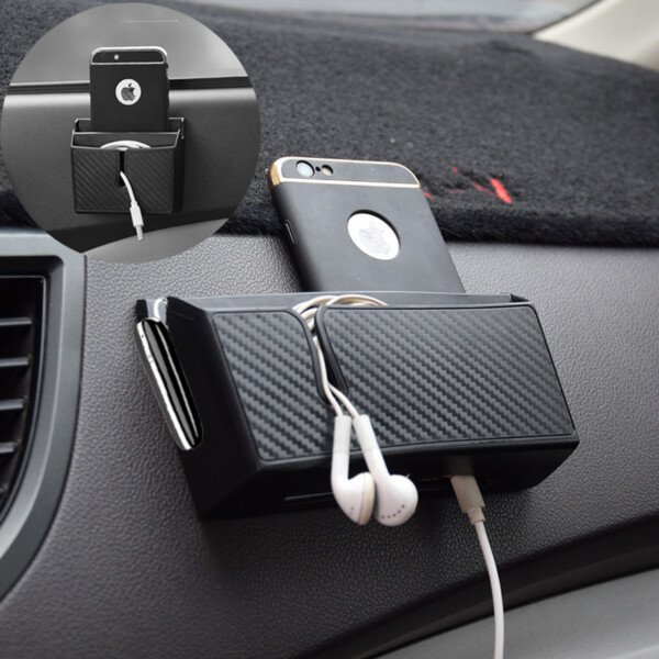 Manufacturers Supply Removable Sticky Imitation Carbon Fiber Mobile Phone Storage Box – Image 2