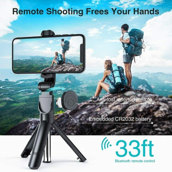 Fit  Telescopic Selfie Stick Bluetooth Tripod Monopod Phone Holder – Image 6